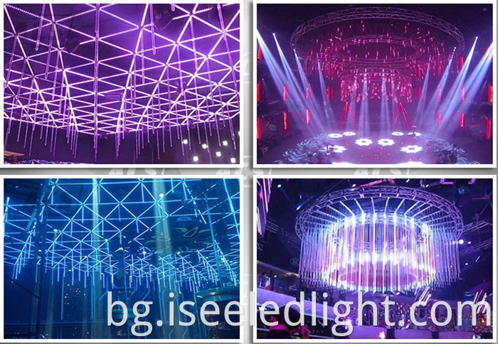 led 3d meteor tube for event